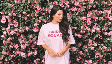 bride squad pjs sleep tee