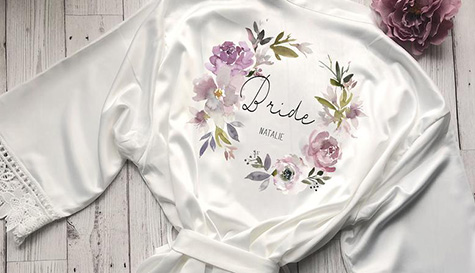 loral bride dressing gown personalised