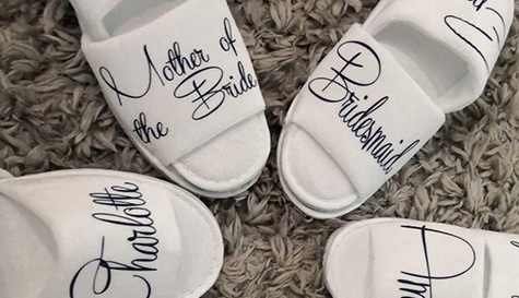 personalised bridesmaids slippers