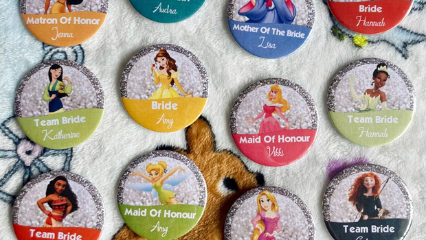 disney hen party badges