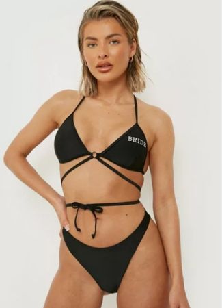 black bride bikini