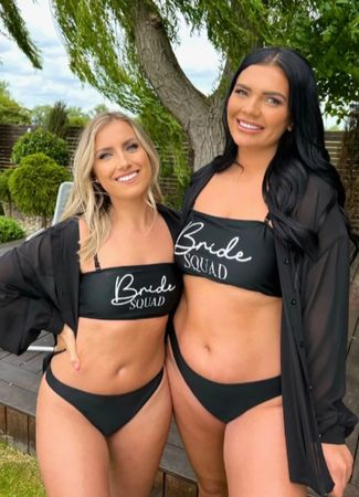 black bride squad bikini