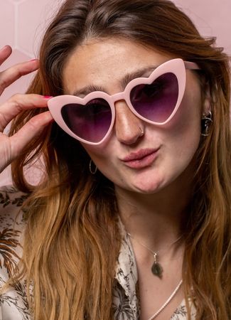 pink heart sunglasses
