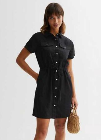 Denim black hen do dress