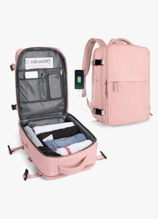 Pink hand luggage bag