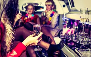 limo, dinner and club hen party activity