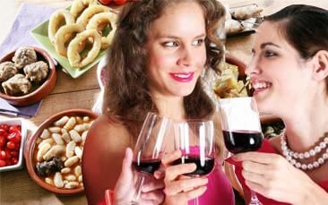 tapas and wine tasting hen party activity