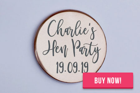 personalised hen party badge