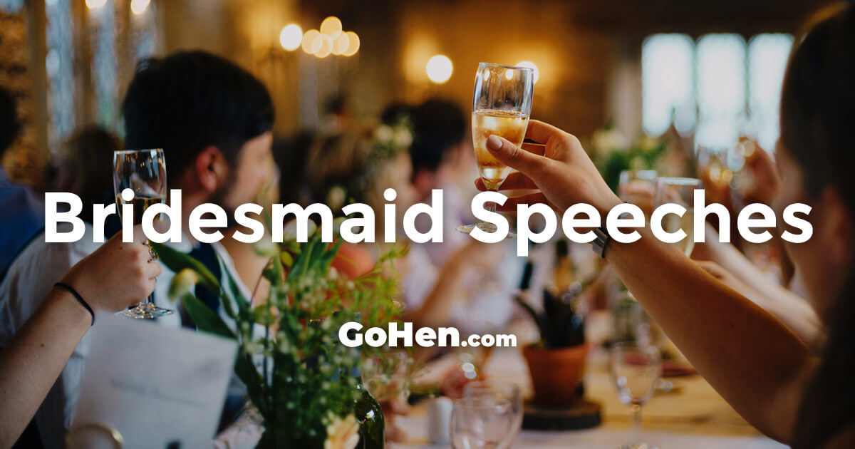 bridesmaid speeches